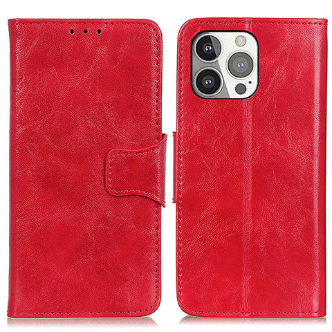 Custodia Portafoglio In Pelle Cover con Supporto T05 per Apple iPhone 14 Pro Max Rosso