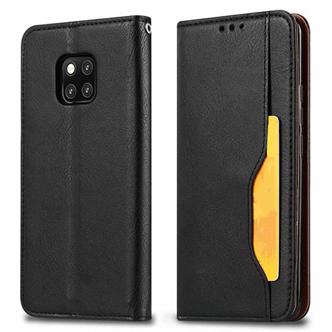 Custodia Portafoglio In Pelle Cover con Supporto T05 per Huawei Mate 20 Pro Nero