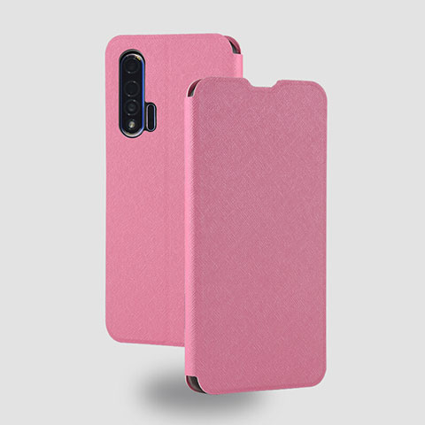 Custodia Portafoglio In Pelle Cover con Supporto T05 per Huawei Nova 6 5G Rosa