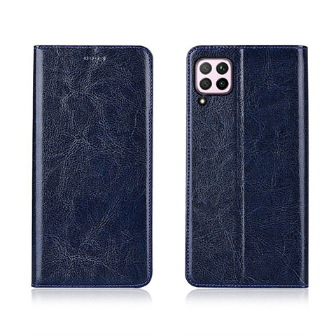 Custodia Portafoglio In Pelle Cover con Supporto T05 per Huawei Nova 6 SE Blu