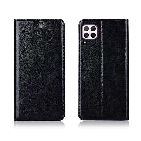 Custodia Portafoglio In Pelle Cover con Supporto T05 per Huawei Nova 7i Nero