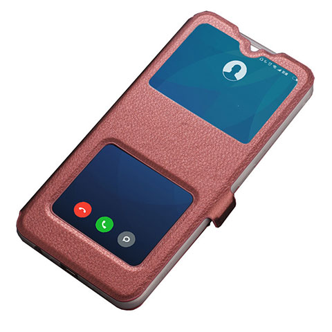 Custodia Portafoglio In Pelle Cover con Supporto T05 per Oppo RX17 Pro Rosso Rosa