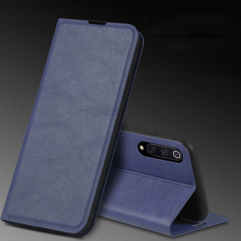 Custodia Portafoglio In Pelle Cover con Supporto T05 per Xiaomi Mi A3 Blu