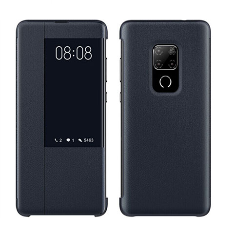 Custodia Portafoglio In Pelle Cover con Supporto T06 per Huawei Mate 20 Blu