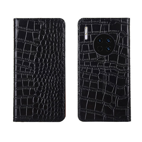 Custodia Portafoglio In Pelle Cover con Supporto T06 per Huawei Mate 30 5G Nero