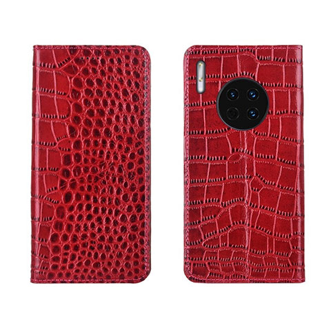 Custodia Portafoglio In Pelle Cover con Supporto T06 per Huawei Mate 30 Pro 5G Rosso