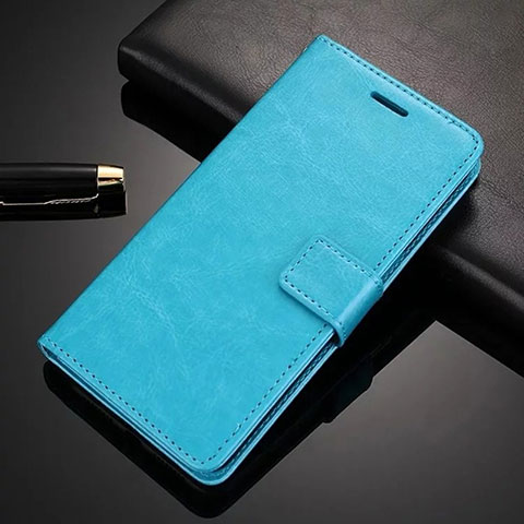 Custodia Portafoglio In Pelle Cover con Supporto T06 per Huawei P30 Pro New Edition Ciano