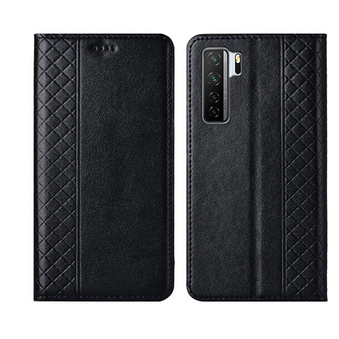 Custodia Portafoglio In Pelle Cover con Supporto T06 per Huawei P40 Lite 5G Nero