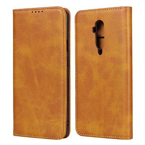 Custodia Portafoglio In Pelle Cover con Supporto T06 per OnePlus 7T Pro Arancione