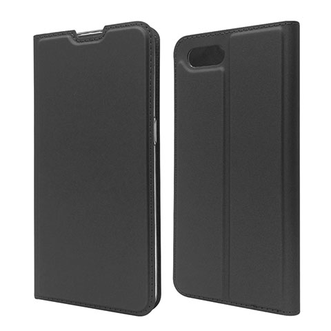 Custodia Portafoglio In Pelle Cover con Supporto T06 per Oppo K1 Nero