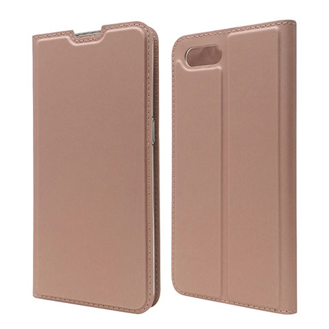 Custodia Portafoglio In Pelle Cover con Supporto T06 per Oppo K1 Oro Rosa