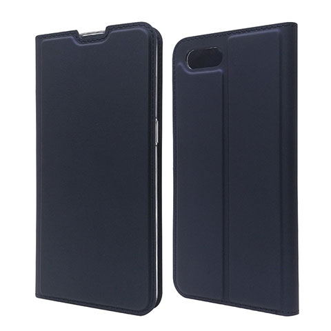 Custodia Portafoglio In Pelle Cover con Supporto T06 per Oppo R17 Neo Blu