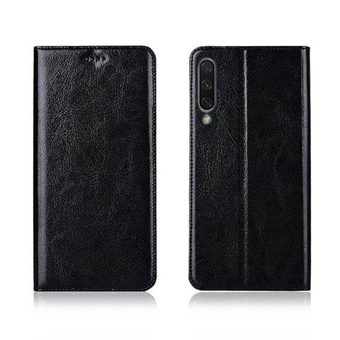 Custodia Portafoglio In Pelle Cover con Supporto T06 per Xiaomi Mi A3 Nero