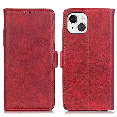 Custodia Portafoglio In Pelle Cover con Supporto T07 per Apple iPhone 13 Mini Rosso