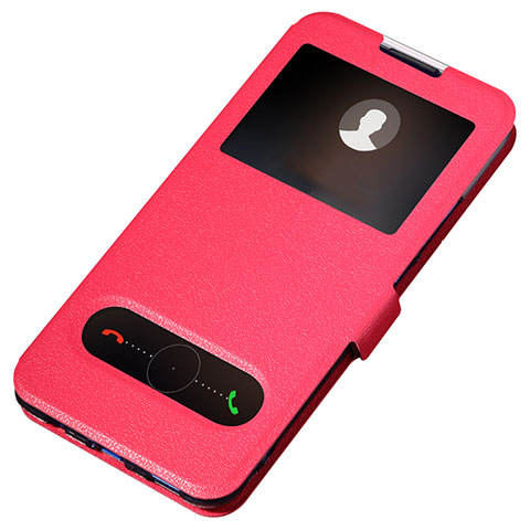 Custodia Portafoglio In Pelle Cover con Supporto T07 per Huawei Honor V20 Rosso