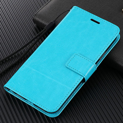 Custodia Portafoglio In Pelle Cover con Supporto T07 per Huawei Honor V30 5G Cielo Blu