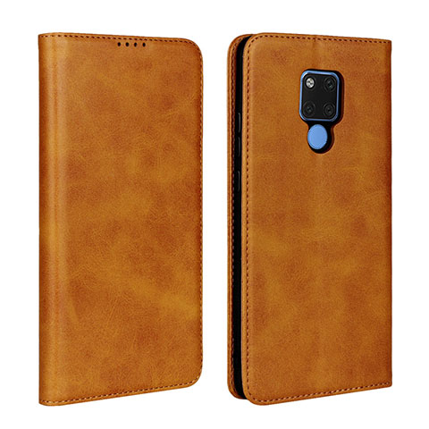 Custodia Portafoglio In Pelle Cover con Supporto T07 per Huawei Mate 20 X 5G Arancione