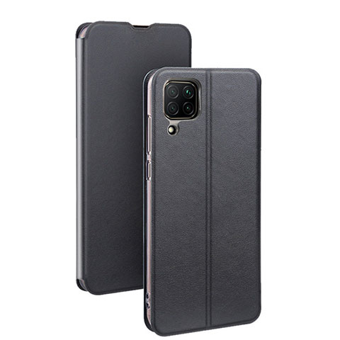 Custodia Portafoglio In Pelle Cover con Supporto T07 per Huawei P40 Lite Nero