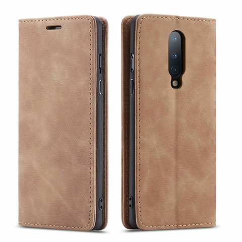 Custodia Portafoglio In Pelle Cover con Supporto T07 per OnePlus 8 Arancione