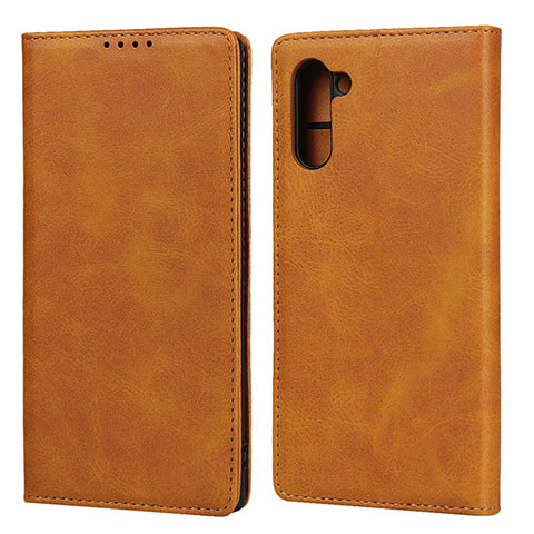 Custodia Portafoglio In Pelle Cover con Supporto T07 per Samsung Galaxy Note 10 Arancione