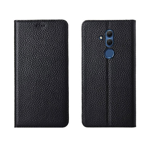 Custodia Portafoglio In Pelle Cover con Supporto T08 per Huawei Mate 20 Lite Nero