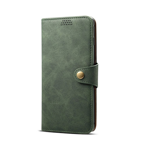 Custodia Portafoglio In Pelle Cover con Supporto T08 per Samsung Galaxy S10e Verde