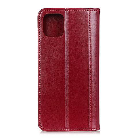 Custodia Portafoglio In Pelle Cover con Supporto T08 per Xiaomi Mi 11 5G Rosso