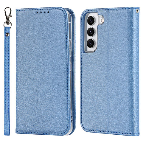 Custodia Portafoglio In Pelle Cover con Supporto T08D per Samsung Galaxy S23 Plus 5G Blu