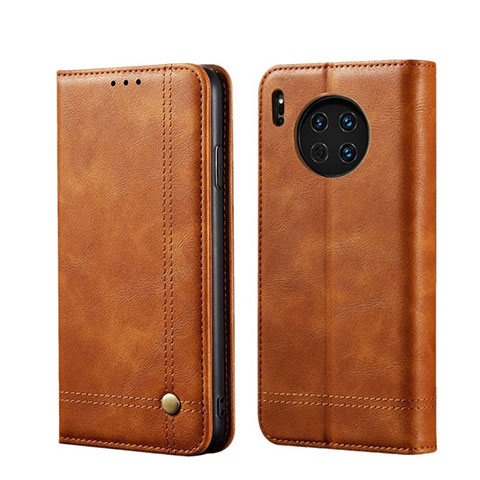 Custodia Portafoglio In Pelle Cover con Supporto T09 per Huawei Mate 30E Pro 5G Arancione