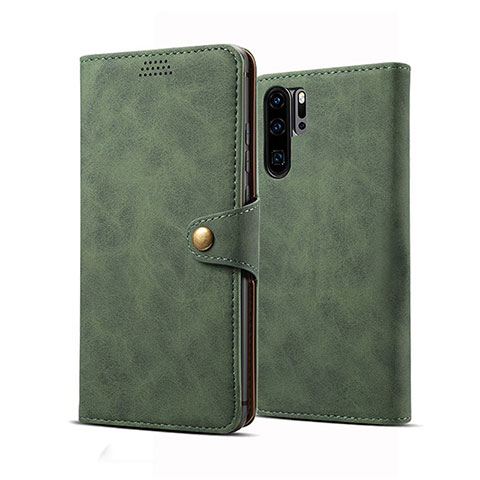 Custodia Portafoglio In Pelle Cover con Supporto T09 per Huawei P30 Pro New Edition Verde