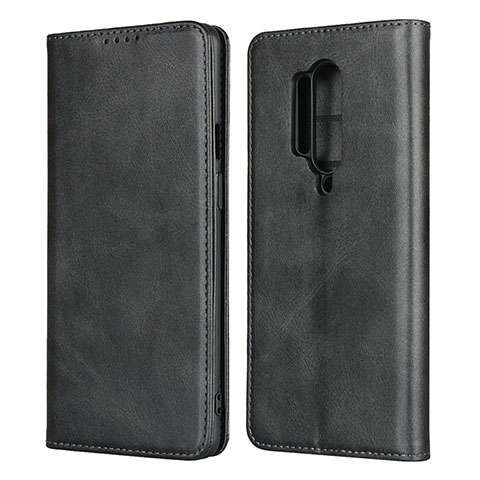 Custodia Portafoglio In Pelle Cover con Supporto T09 per OnePlus 8 Pro Nero