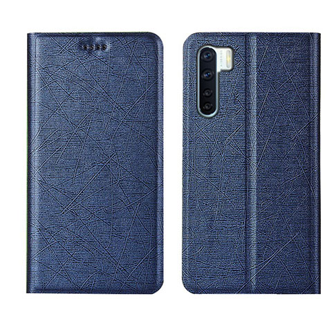 Custodia Portafoglio In Pelle Cover con Supporto T09 per Oppo K7 5G Blu