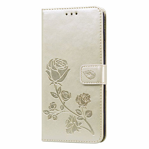Custodia Portafoglio In Pelle Cover con Supporto T09 per Xiaomi Redmi 10X 4G Oro