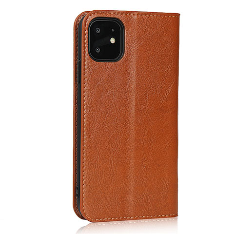 Custodia Portafoglio In Pelle Cover con Supporto T10 per Apple iPhone 11 Arancione