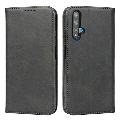 Custodia Portafoglio In Pelle Cover con Supporto T10 per Huawei Honor 20 Nero