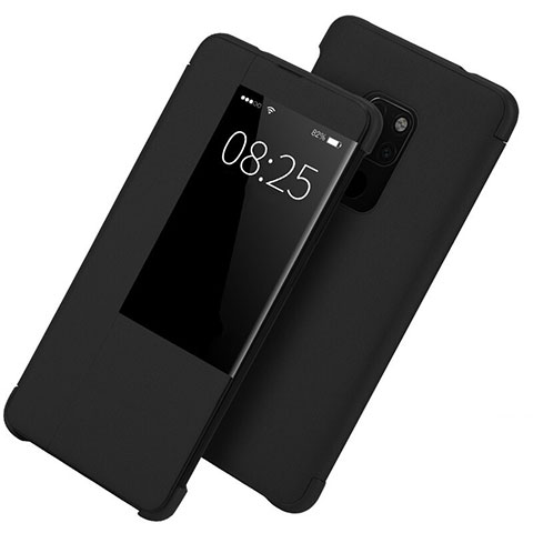 Custodia Portafoglio In Pelle Cover con Supporto T10 per Huawei Mate 20 X 5G Nero