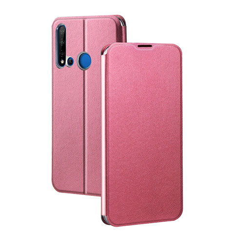 Custodia Portafoglio In Pelle Cover con Supporto T10 per Huawei Nova 5i Rosa