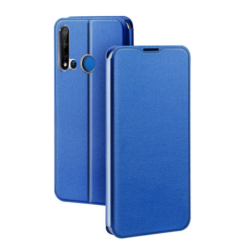Custodia Portafoglio In Pelle Cover con Supporto T10 per Huawei P20 Lite (2019) Blu