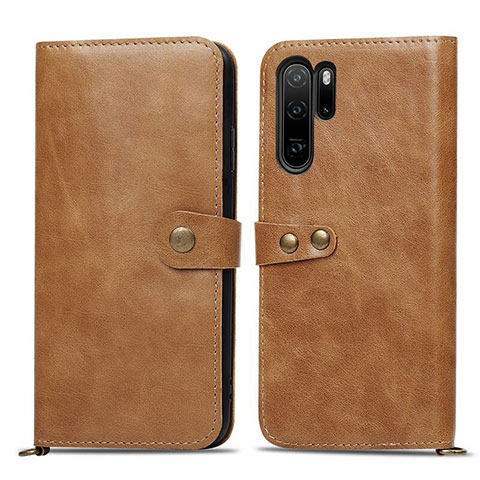 Custodia Portafoglio In Pelle Cover con Supporto T10 per Huawei P30 Pro New Edition Arancione