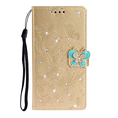 Custodia Portafoglio In Pelle Cover con Supporto T10 per Huawei P40 Pro Oro