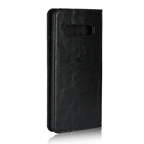 Custodia Portafoglio In Pelle Cover con Supporto T10 per Samsung Galaxy S10 Plus Nero