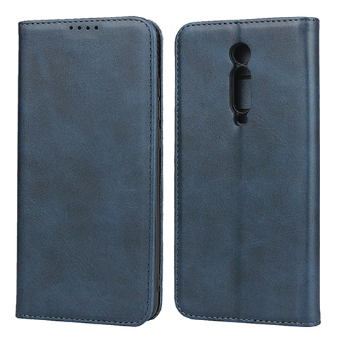 Custodia Portafoglio In Pelle Cover con Supporto T10 per Xiaomi Mi 9T Blu