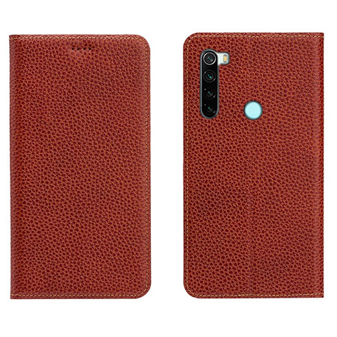 Custodia Portafoglio In Pelle Cover con Supporto T10 per Xiaomi Redmi Note 8T Rosso Rosa