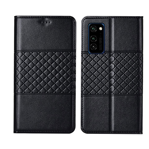 Custodia Portafoglio In Pelle Cover con Supporto T11 per Huawei Honor View 30 5G Nero