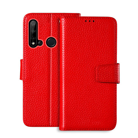 Custodia Portafoglio In Pelle Cover con Supporto T11 per Huawei Nova 5i Rosso