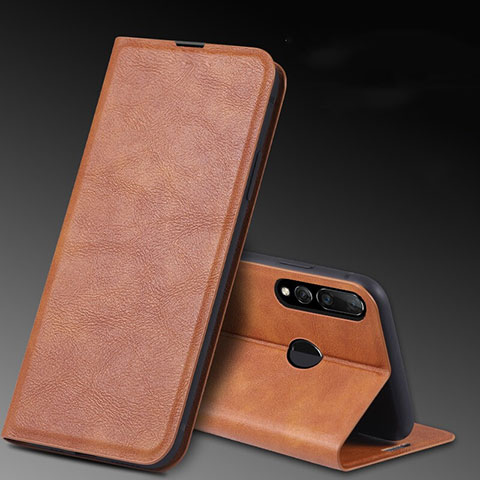 Custodia Portafoglio In Pelle Cover con Supporto T11 per Huawei P Smart+ Plus (2019) Arancione