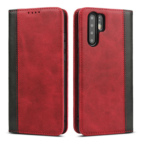 Custodia Portafoglio In Pelle Cover con Supporto T11 per Huawei P30 Pro New Edition Rosso