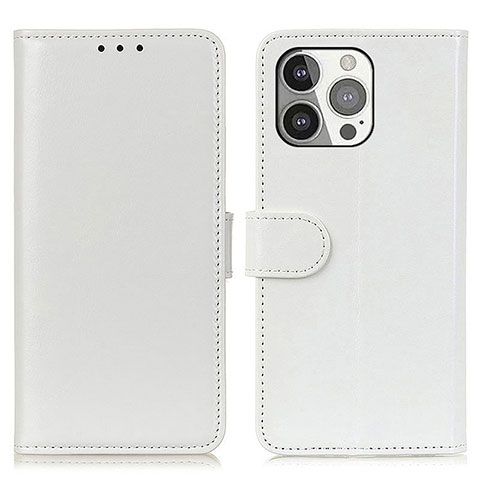 Custodia Portafoglio In Pelle Cover con Supporto T12 per Apple iPhone 15 Pro Max Bianco