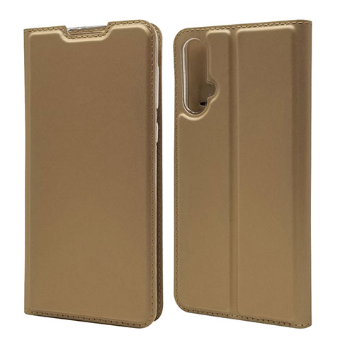 Custodia Portafoglio In Pelle Cover con Supporto T12 per Huawei Nova 5 Oro