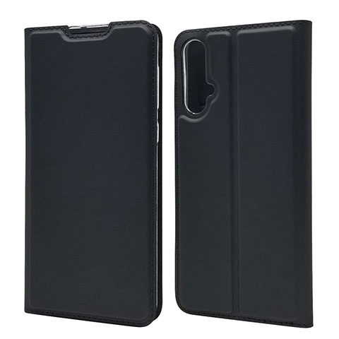 Custodia Portafoglio In Pelle Cover con Supporto T12 per Huawei Nova 5 Pro Nero